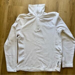 KILLTEC Women’s White Fleece Zip Up Pullover Baselayer